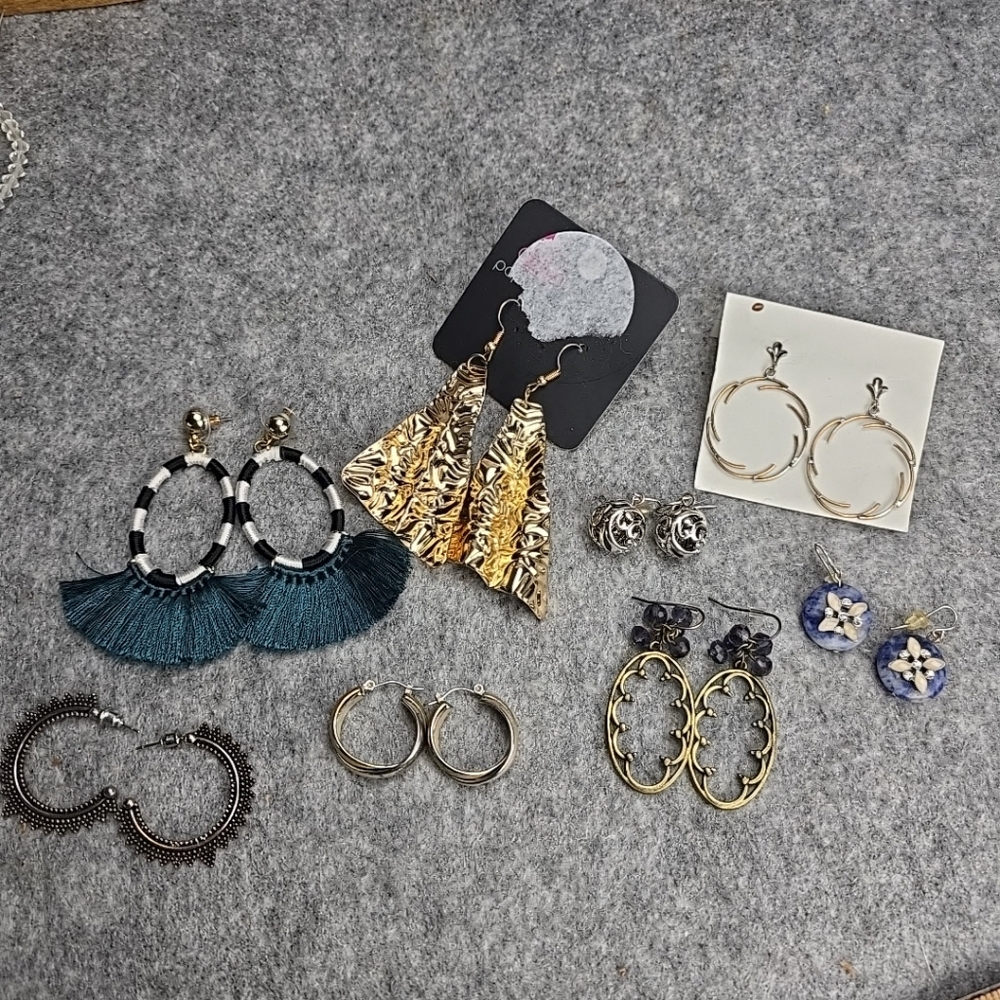 8 Pair Mixed Lot Earring